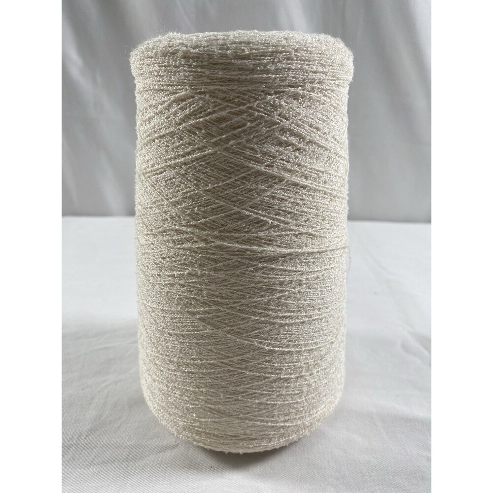 Soft Cone Yarn Spool Yarn Ivory Boucle 520g Net Weight #742